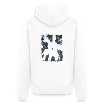 Forêt - Veste à capuche bio Premium Unisexe - blanc - Dos - Thijin (182cm)