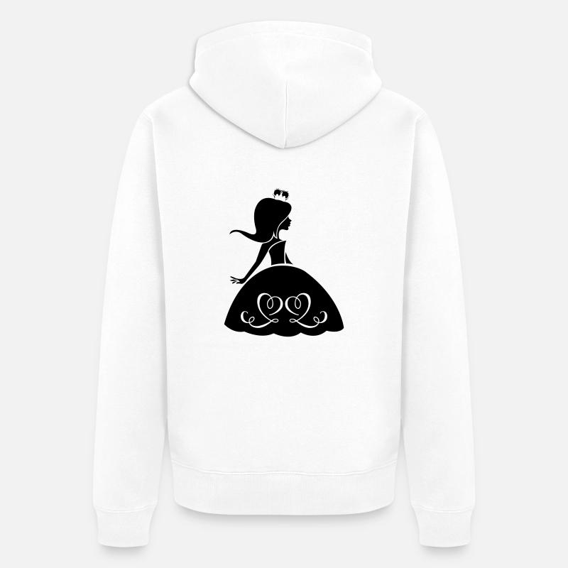 prinzessin_001 - Veste à capuche bio Premium Unisexe - blanc