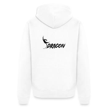 Dragon - Drache - Unisex Premium Bio Zip Hoodie - Weiß - Hinten - Thijin (182cm)