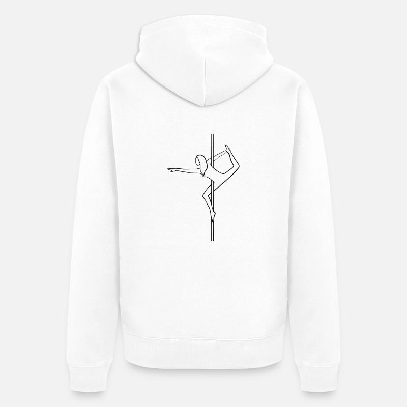 Pole Dance Pole Dancing Polefitness Poledancer - Chaqueta con capucha prémium ecológica unisex - blanco