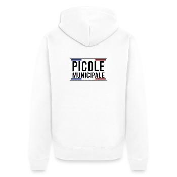 picole municipale - Veste à capuche bio Premium Unisexe - blanc - Dos - Thijin (182cm)