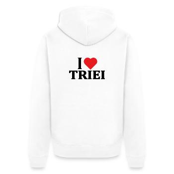 T-shirt J’adore Triei t-shirt cadeau Sardaigne - Veste à capuche bio Premium Unisexe - blanc - Dos - Thijin (182cm)