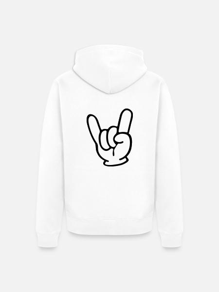 Skirt Hand - Unisex Premium Organic Zip Hoodie - white