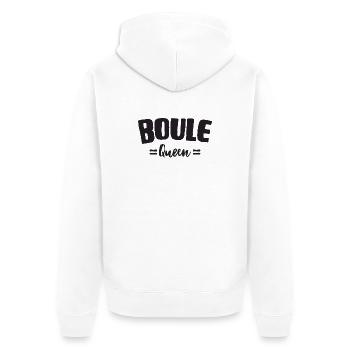 Boule Queen Kugeln für Bouler Boccia Spiel Botcha - Unisex Premium Bio Zip Hoodie - Weiß - Hinten - Thijin (182cm)