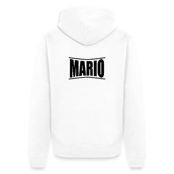 t-shirt Mario t-shirt idée cadeau - Veste à capuche bio Premium Unisexe - blanc - Dos - Thijin (182cm)