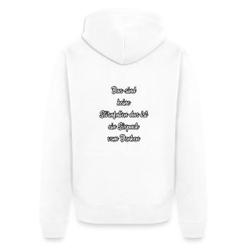 witzige Sprüche Lehrer - Unisex Premium Bio Zip Hoodie - Weiß - Hinten - Thijin (182cm)