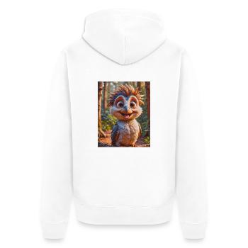 animal australien super mignon Down Under Kookaburra - Veste à capuche bio Premium Unisexe - blanc - Dos - Thijin (182cm)