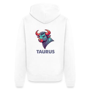 Taureau Dessin animé - Veste à capuche bio Premium Unisexe - blanc - Dos - Thijin (182cm)