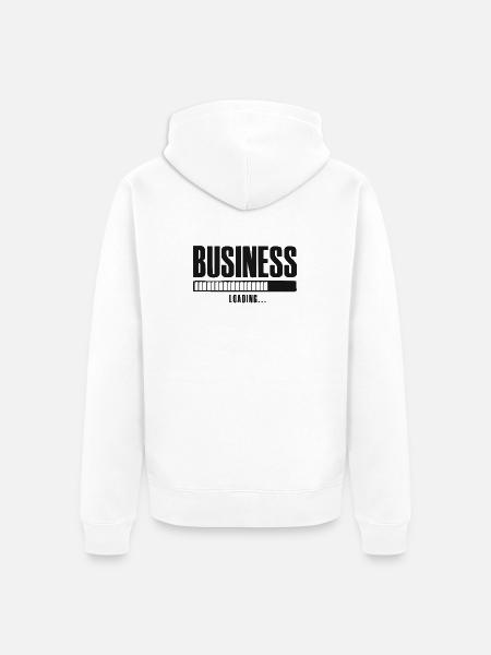 Business Loading Online Business Affiliate - Unisex Premium Organic Zip Hoodie - white