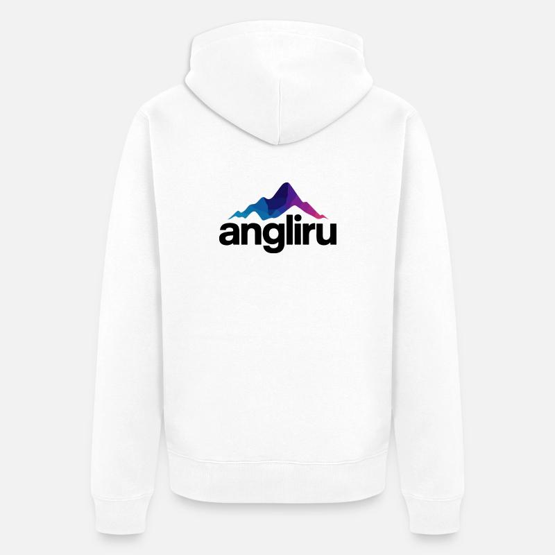 Angliru Modern Climb Cyclisme Graphique - Veste à capuche bio Premium Unisexe - blanc