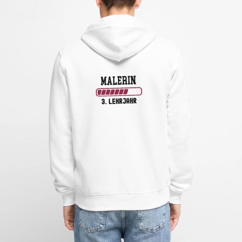 Painter training 3rd year apprenticeship third year apprenticeship Unisex Premium Organic Zip Hoodie