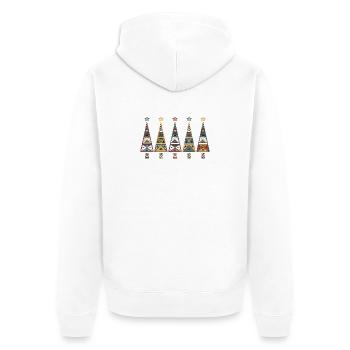 Africa Christmas Tree  - Unisex Premium Organic Zip Hoodie - white - Back - Thijin (182cm)