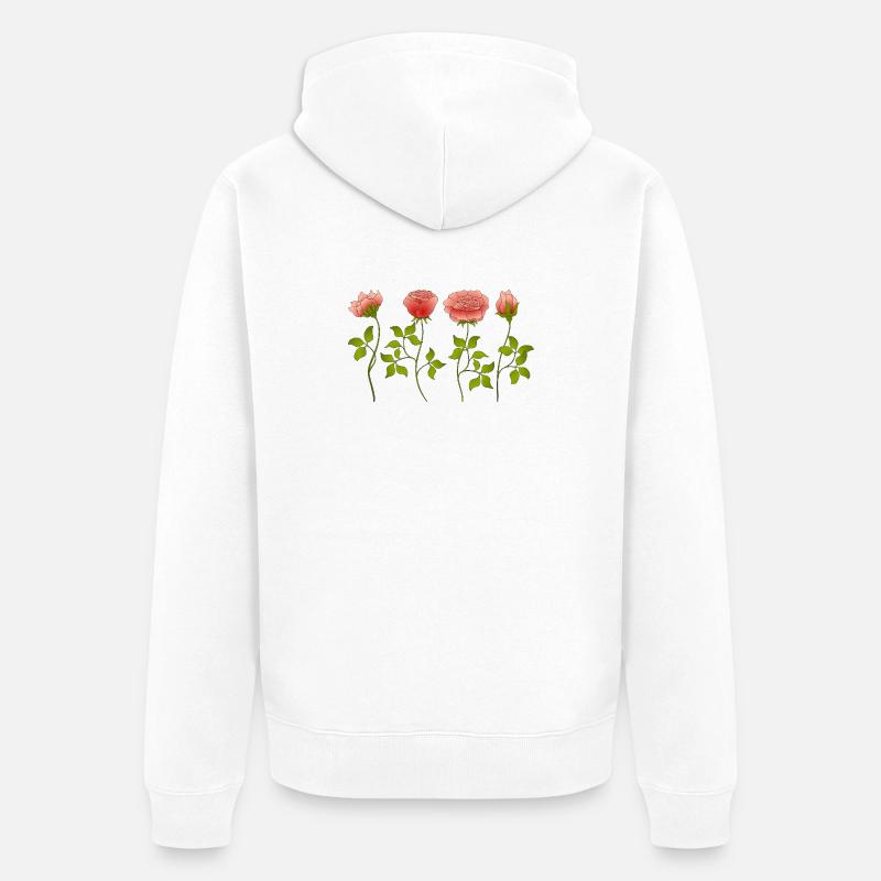 Fleur - Veste à capuche bio Premium Unisexe - blanc