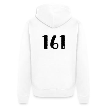 Anti-fascist action - Unisex Premium Organic Zip Hoodie - white - Back - Thijin (182cm)
