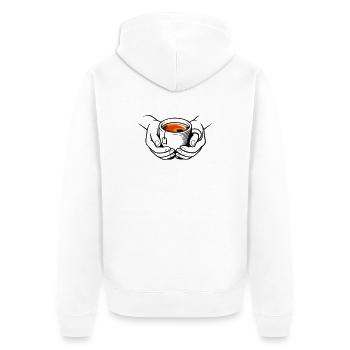 Cup - Unisex Premium Organic Zip Hoodie - white - Back - Thijin (182cm)