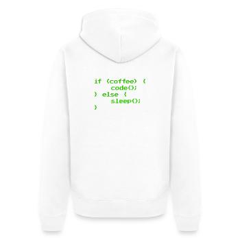 No Coffee No Code Programmeur Informaticien - Veste à capuche bio Premium Unisexe - blanc - Dos - Thijin (182cm)