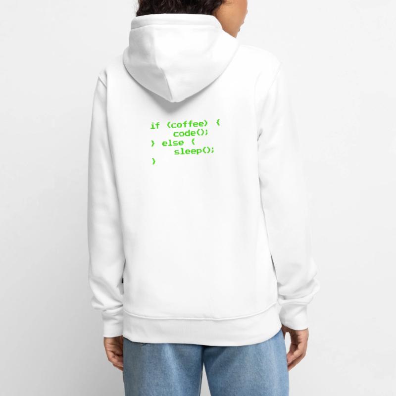 No Coffee No Code Programmer Computer Scientist Unisex Premium Organic Zip Hoodie