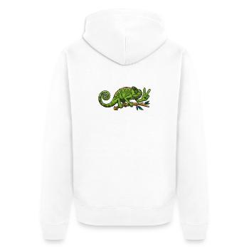 Paix Caméléon - Veste à capuche bio Premium Unisexe - blanc - Dos - Thijin (182cm)