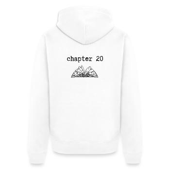 chapter 20 Geburtstag - Unisex Premium Bio Zip Hoodie - Weiß - Hinten - Thijin (182cm)