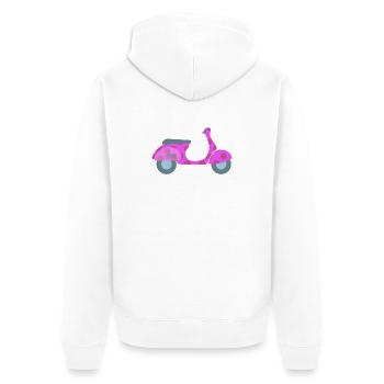 Roller Dots Dots Spring Italie Joie de vivre - Veste à capuche bio Premium Unisexe - blanc - Dos - Thijin (182cm)