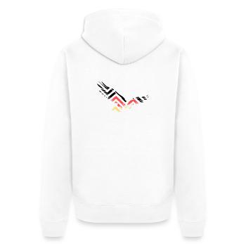 Résumé Fan d’Eagle Allemagne - Veste à capuche bio Premium Unisexe - blanc - Dos - Thijin (182cm)