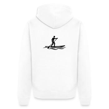  Stand Up Paddling SUP Board Wassersport See - Unisex Premium Bio Zip Hoodie - Weiß - Hinten - Thijin (182cm)