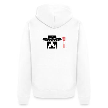 Gas Grill Grill Master BBQ Grill Party Father's Day - Unisex Premium Organic Zip Hoodie - white - Back - Thijin (182cm)
