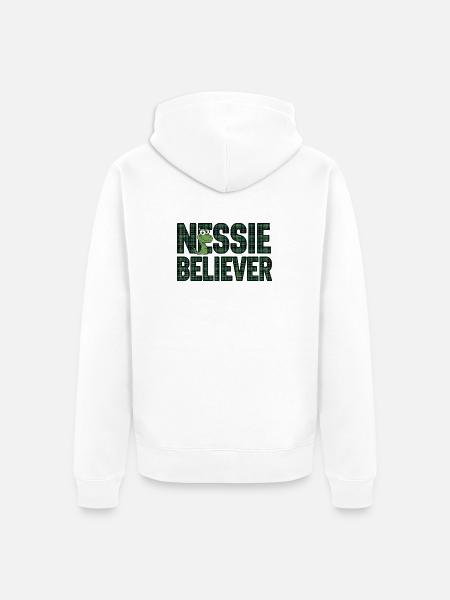 Nessie Believer - Unisex Premium Bio Zip Hoodie - Weiß
