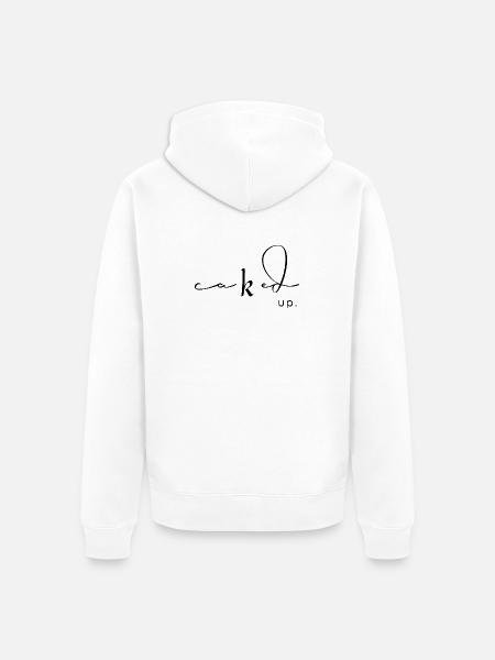 caked up print - Unisex Premium Bio Zip Hoodie - Weiß