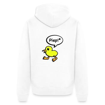 bip oiseau - Veste à capuche bio Premium Unisexe - blanc - Dos - Thijin (182cm)