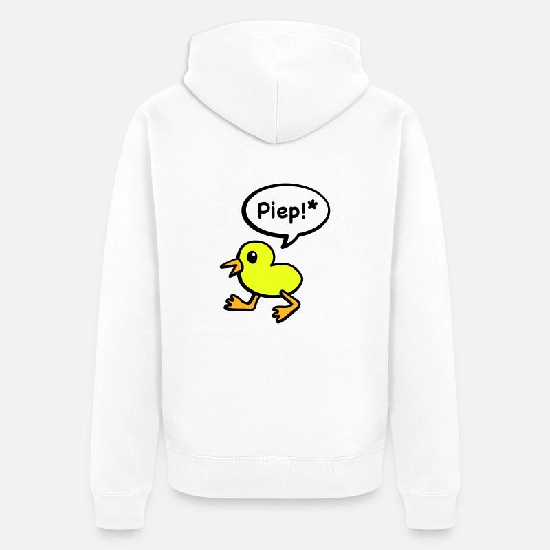 bip oiseau - Veste à capuche bio Premium Unisexe - blanc