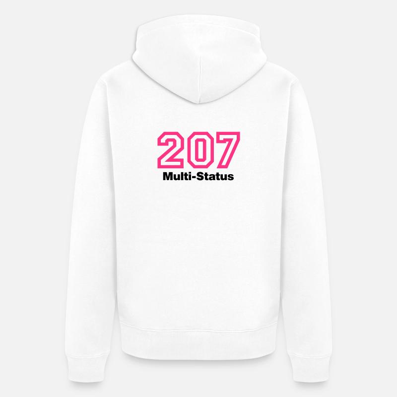 Error 207 Multi-Status - Unisex Premium Bio Zip Hoodie - Weiß