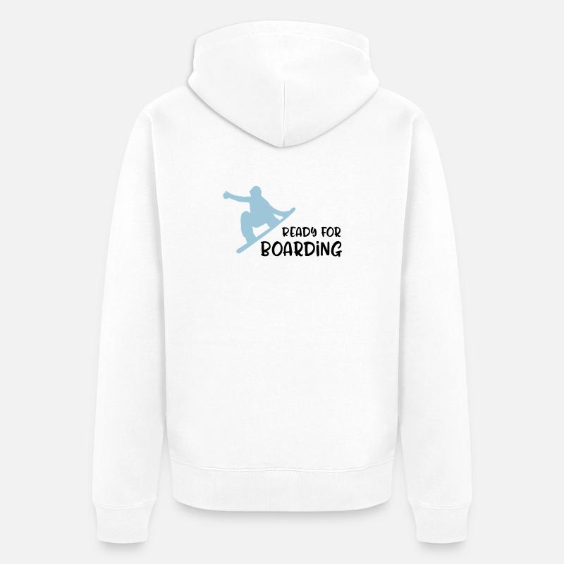 snowboard - Veste à capuche bio Premium Unisexe - blanc