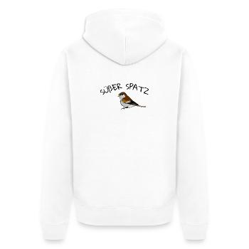 Süßer Spatz - Unisex Premium Bio Zip Hoodie - Weiß - Hinten - Thijin (182cm)