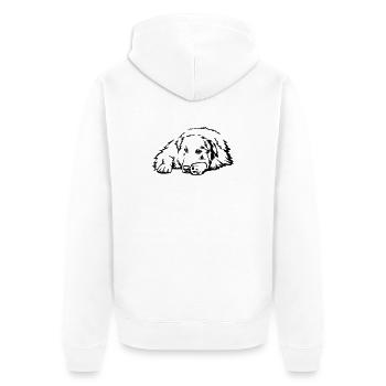 Pyrenees mountain dog - Unisex Premium Organic Zip Hoodie - white - Back - Thijin (182cm)