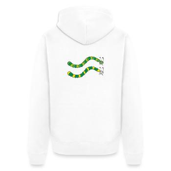 caterpillar nurses - Unisex Premium Organic Zip Hoodie - white - Back - Thijin (182cm)