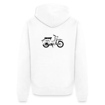 simson schwalbe fans friends icon icon logo - Unisex Premium Organic Zip Hoodie - white - Back - Thijin (182cm)