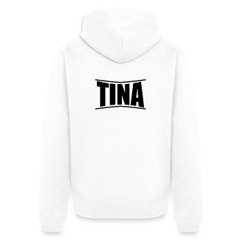 t-shirt Tina t-shirt idée cadeau - Veste à capuche bio Premium Unisexe - blanc - Dos - Thijin (182cm)