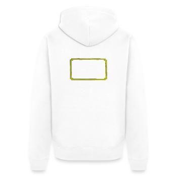 cadre jaune-gris - Veste à capuche bio Premium Unisexe - blanc - Dos - Thijin (182cm)