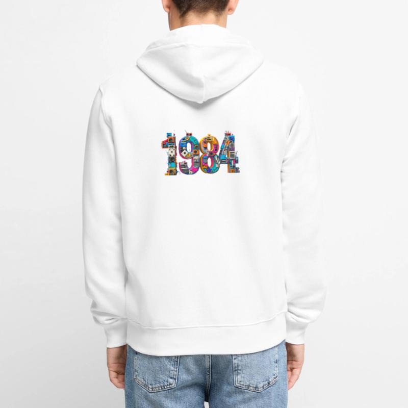 1984 – Abitur, Geburt oder Heirat  Unisex Premium Bio Zip Hoodie