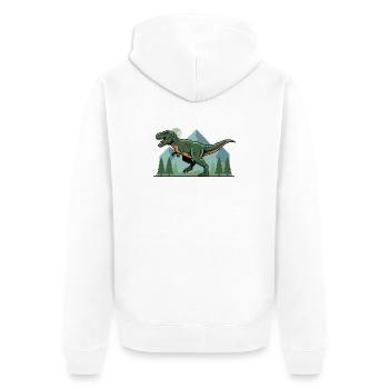 T-Rex Dinosaure Tyrannosaurus Rex - Veste à capuche bio Premium Unisexe - blanc - Dos - Thijin (182cm)