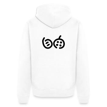 Japanische Kanji für 'Freedom' Schwarz - Unisex Premium Bio Zip Hoodie - Weiß - Hinten - Thijin (182cm)