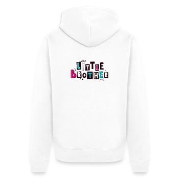 frère cadet - Veste à capuche bio Premium Unisexe - blanc - Dos - Thijin (182cm)