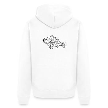 Perchoir géométrique Low Poly - Veste à capuche bio Premium Unisexe - blanc - Dos - Thijin (182cm)