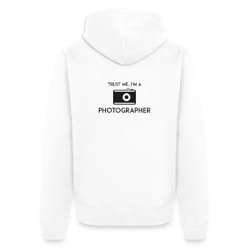 Croyez-moi, je suis photographe - Veste à capuche bio Premium Unisexe - blanc - Dos - Thijin (182cm)