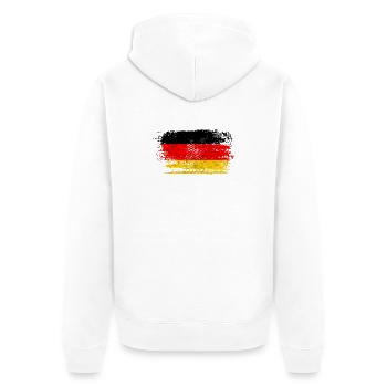 Germany Vintage - Eagle Crest Gift - Unisex Premium Organic Zip Hoodie - white - Back - Thijin (182cm)