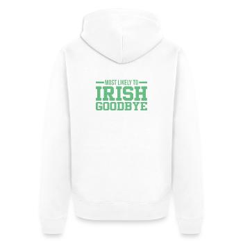 Probablement à l’adieu irlandais - Veste à capuche bio Premium Unisexe - blanc - Dos - Thijin (182cm)