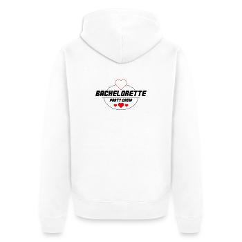 Bachelorette Party Crew - Unisex Premium Bio Zip Hoodie - Weiß - Hinten - Thijin (182cm)
