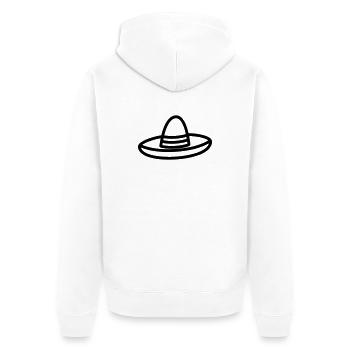 Mexikanischer Hut - Unisex Premium Bio Zip Hoodie - Weiß - Hinten - Thijin (182cm)