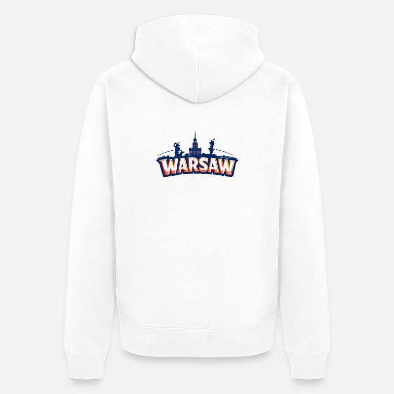 Varsovie - Veste à capuche bio Premium Unisexe - blanc
